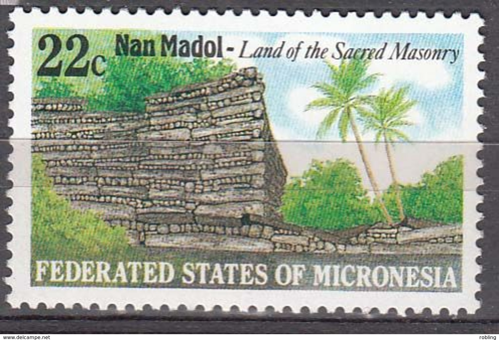 Micronesia 1985 Land Of The Sacred Masonry  Michel 45  MNH 28113 - Micronesia