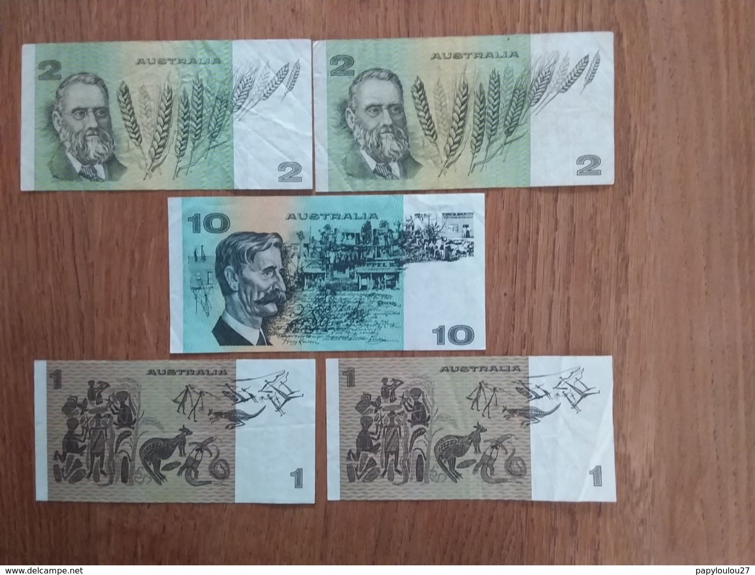 Lot De 5 Billets Australiens En Bon état - Colecciones & Series