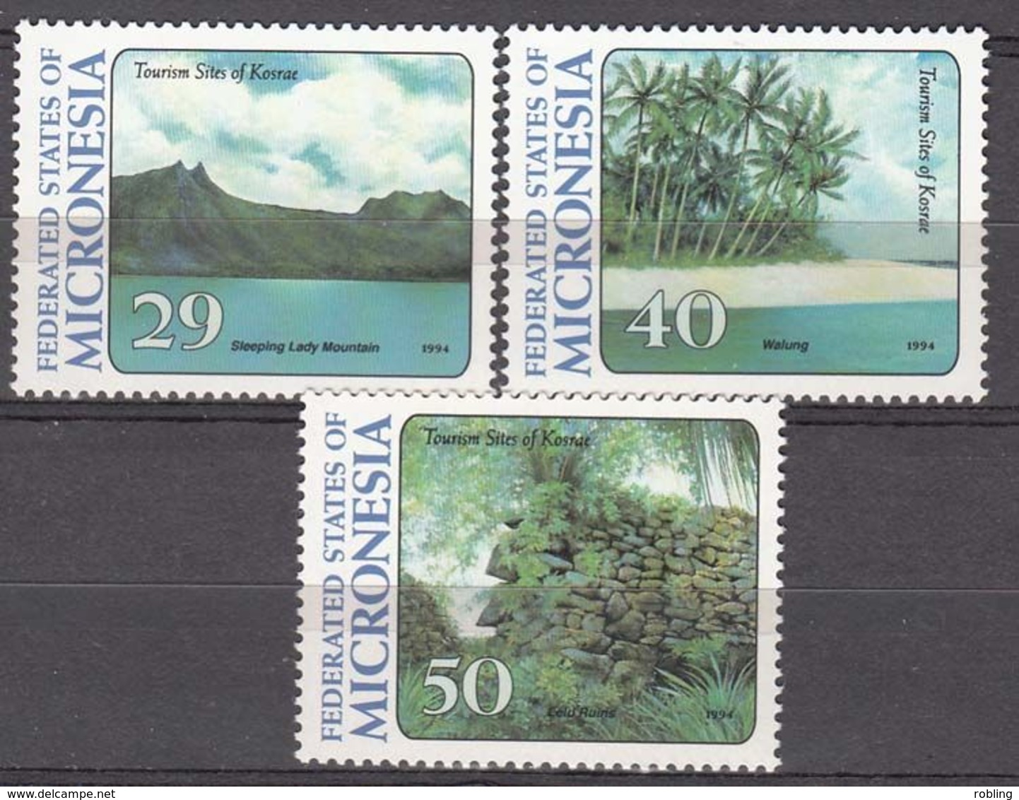 Micronesia 1994 Tourist Sites  Michel 337-39  MNH 28114 - Micronésie