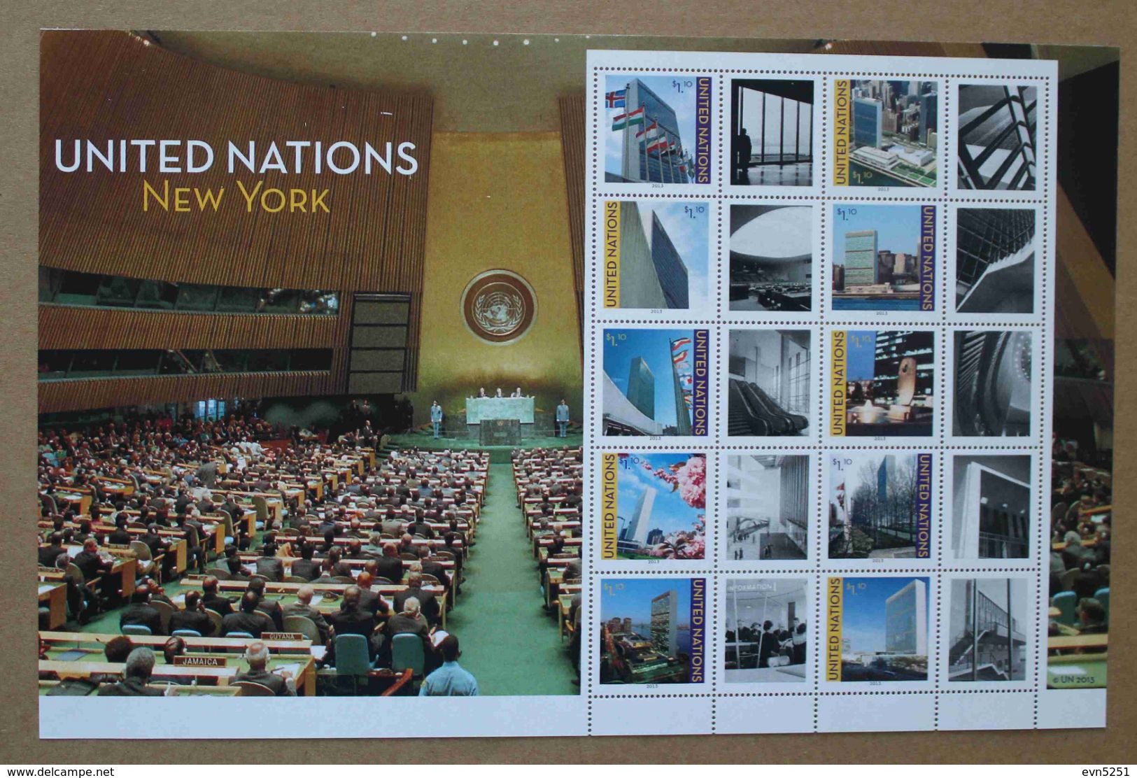 NY13 : Nations-Unies (New-York) / Les Nations-Unies De New-York -Différentes Vues Du Siège - Neufs