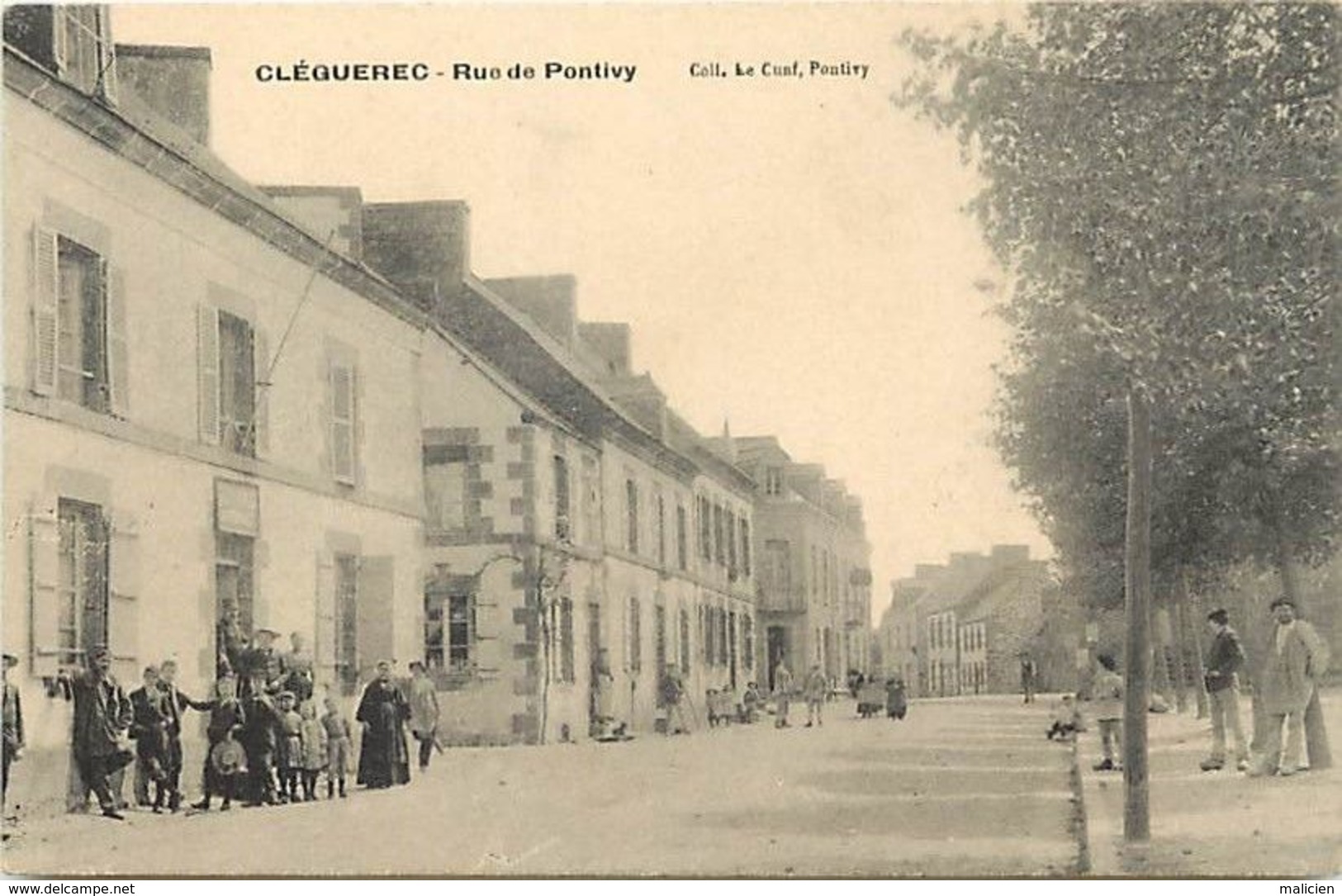 - Morbihan -ref-D860- Cleguerec - Rue De Pontivy - Carte Bon Etat - - Cleguerec