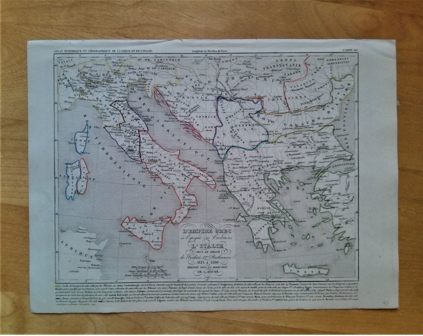 L'empire Grec à L'époque Des Croisades, L'Italie Sous Le Règne De Frédéric 1er Barberousse 1125 à 1200 Par A.Houzé - Geographical Maps