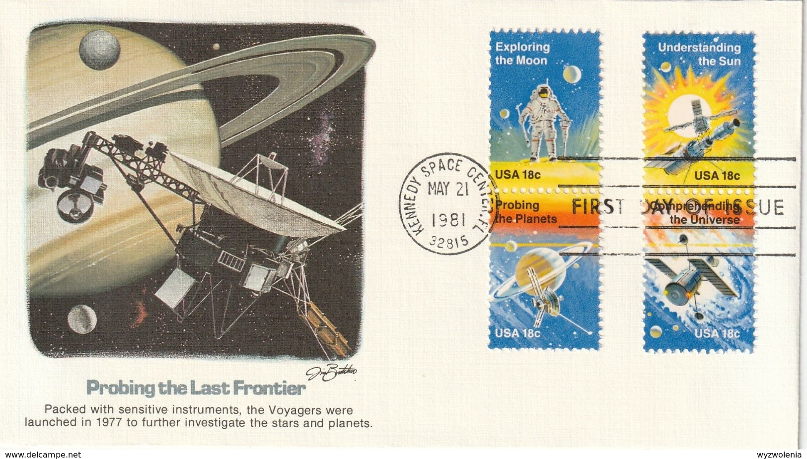 E 314) USA 1981 Mi 1481-1488 ** + 11 FDC: Erfolge der Raumfahrt