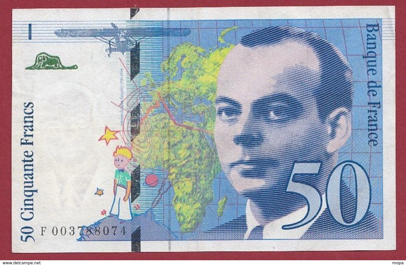 50 Francs "St Exupéry" 1992--TTB+----ALPH.F  ---Numéro.003788074 - 50 F 1992-1999 ''St Exupéry''