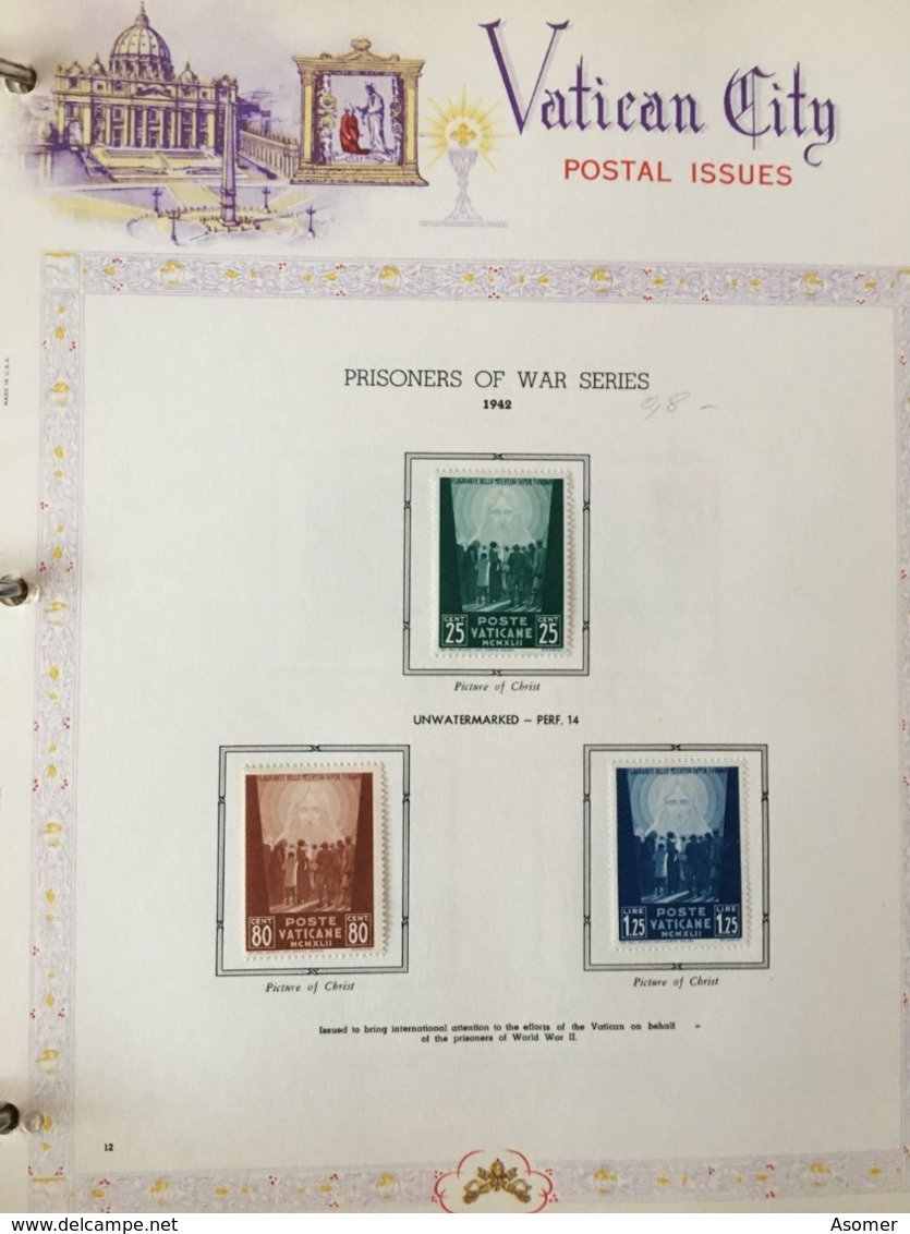Vatican City Collection 1931 - 1969 MH* in Album Some nice items! CV 1500 EUR +