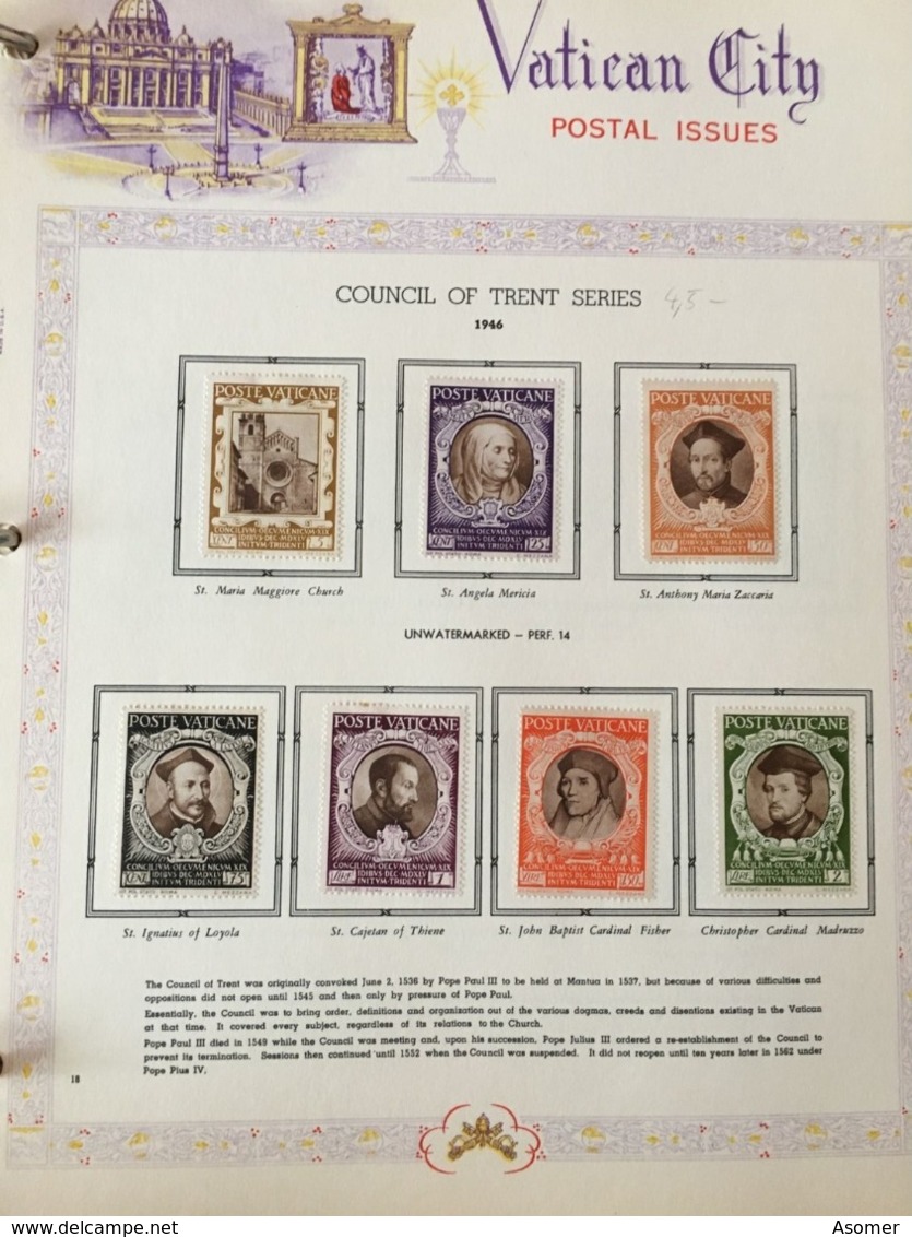 Vatican City Collection 1931 - 1969 MH* in Album Some nice items! CV 1500 EUR +