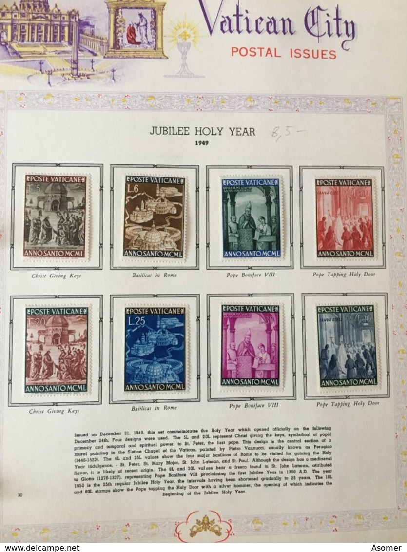 Vatican City Collection 1931 - 1969 MH* in Album Some nice items! CV 1500 EUR +
