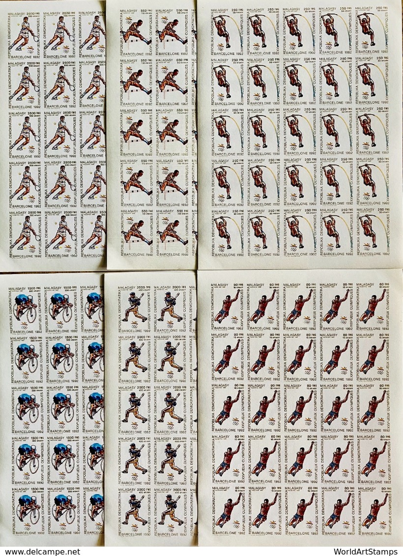 Full Sheets Of Stamps Complete Set O.G Barcelona 92/ Timbres J.0 Barcelone 92 Feuilles Completes - Summer 1992: Barcelona