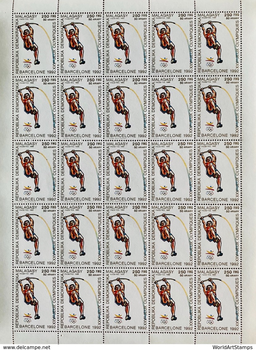 Full Sheets Of Stamps Complete Set O.G Barcelona 92 Perforated/ J.0 Barcelone 92 Feuilles Complètes Dentelés - Summer 1992: Barcelona