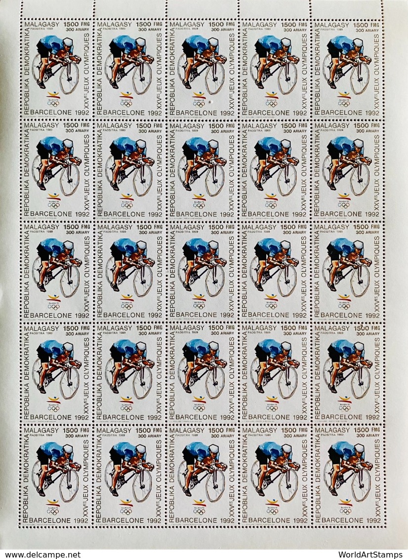 Full Sheets of Stamps Complete Set O.G Barcelona 92 Perforated/ J.0 Barcelone 92 Feuilles Complètes Dentelés