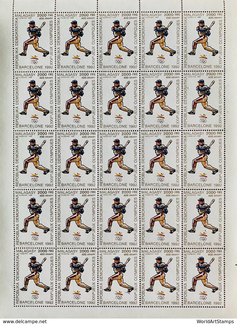 Full Sheets of Stamps Complete Set O.G Barcelona 92 Perforated/ J.0 Barcelone 92 Feuilles Complètes Dentelés