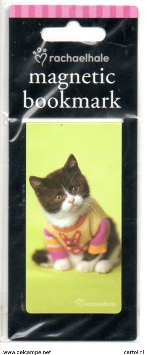 Kat  Boekenlegger Poes  Signet Magnetisch Chat Cat Katze Bookmark Magnetic  Magneet Magnète Magnet - Animaux & Faune