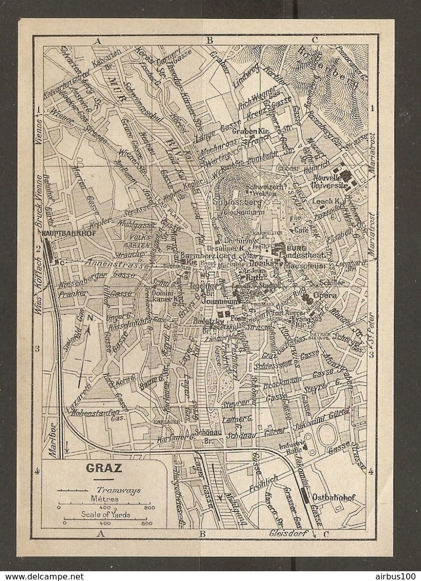 CARTE PLAN 1937 AUTRICHE GRAZ - KARTE 1937 ÖSTERREICH - Topographical Maps