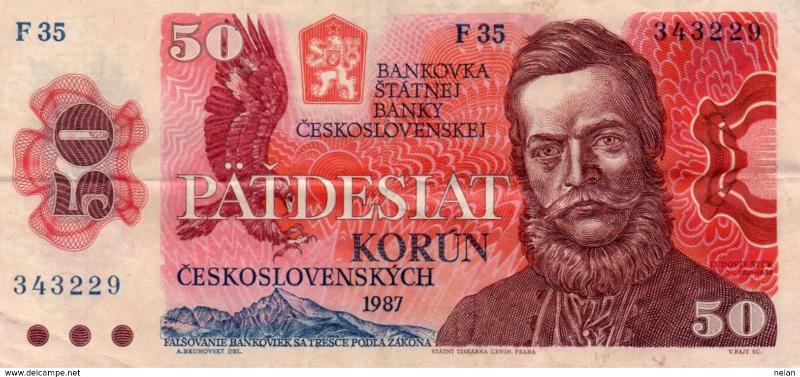 CZECHOSLOVAKIA 50 KORUN 1987  P-96 CIRC VF++ - Czechoslovakia