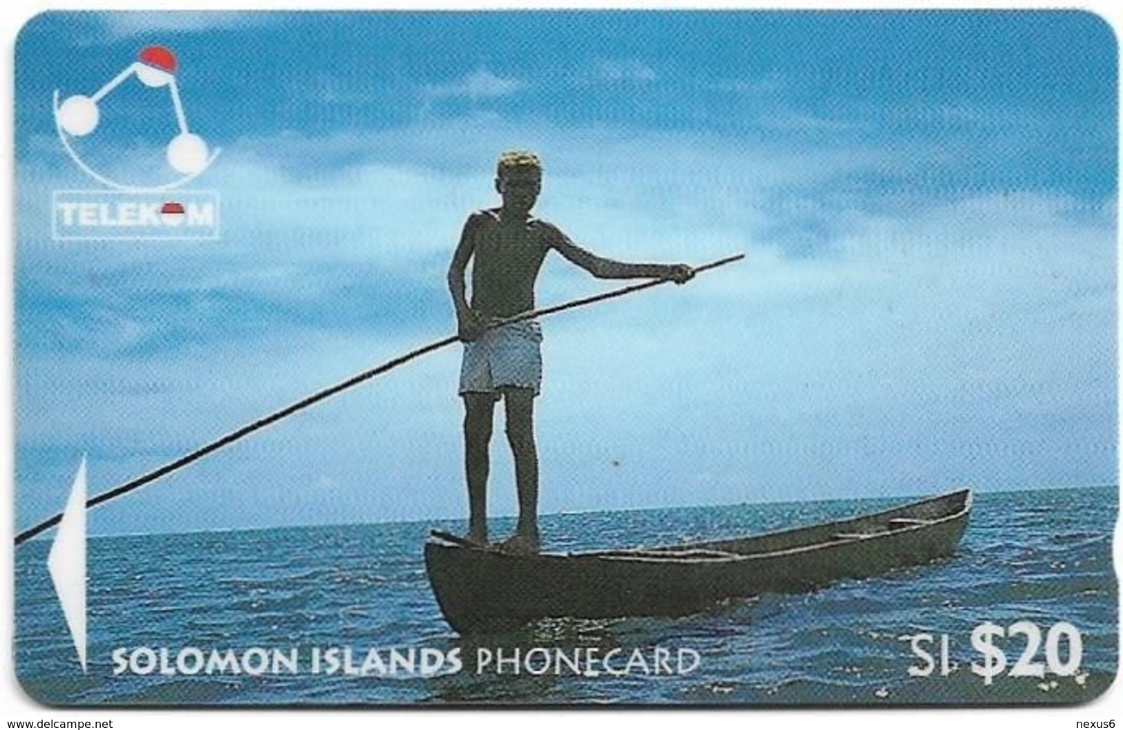 Solomon - Solomon Tel. - GPT - SOL-14 - 03SDA - Fisherman From Lau Lagoon, 20$, Used - Solomon Islands