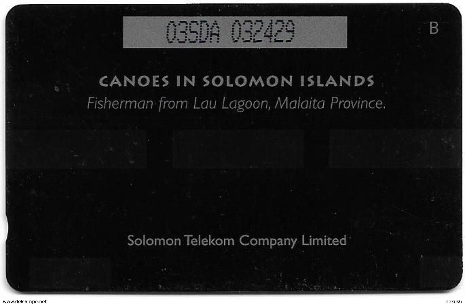 Solomon - Solomon Tel. - GPT - SOL-14 - 03SDA - Fisherman From Lau Lagoon, 20$, Used - Solomon Islands