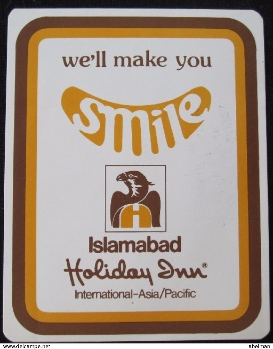 HOTEL MOTEL PENSION INN REST HOUSE HOLIDAY ISLAMABAD PAKISTAN STICKER DECAL LUGGAGE LABEL ETIQUETTE AUFKLEBER - Etiquettes D'hotels