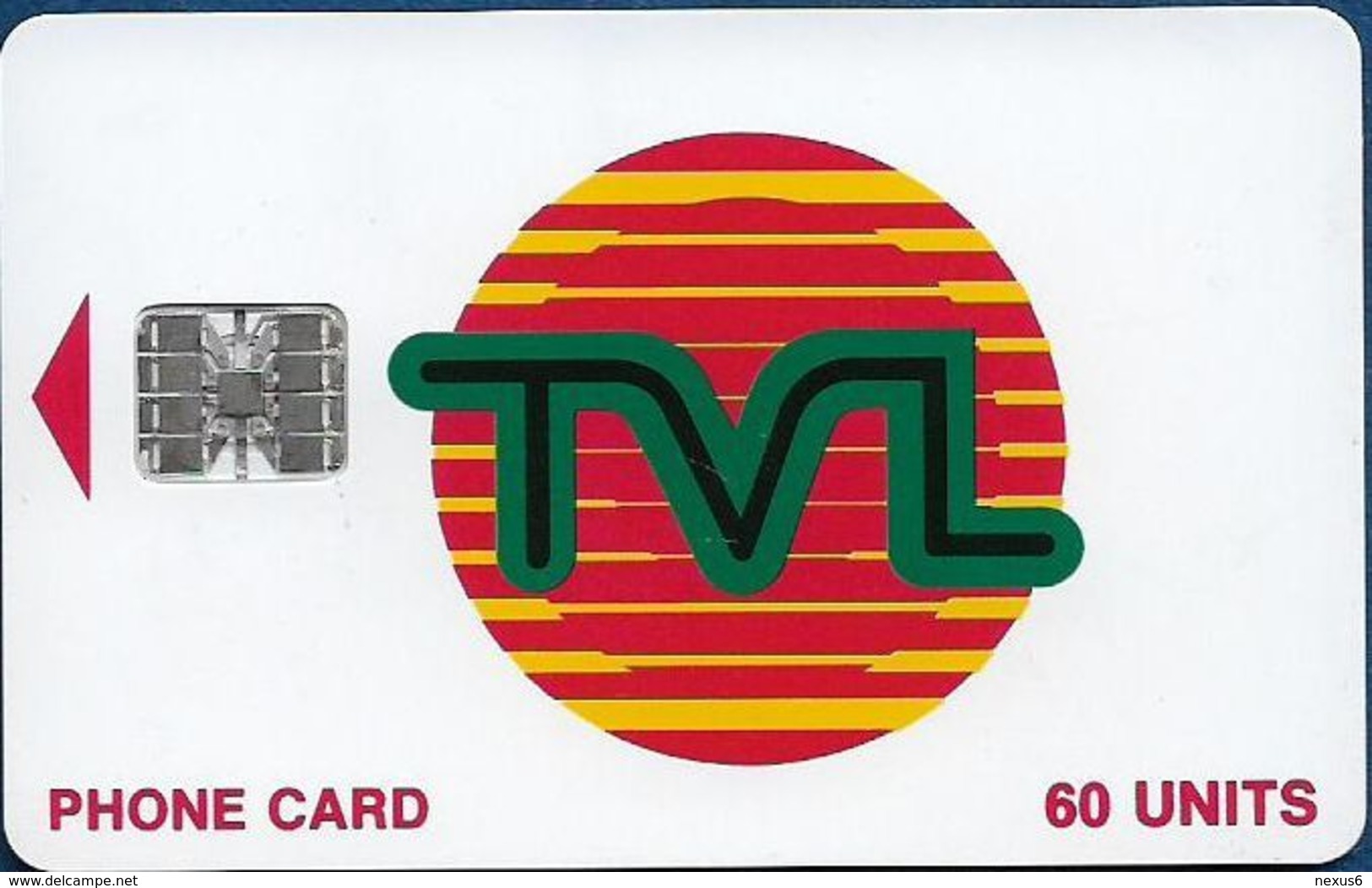 Vanuatu - TVL Logo, SC7 ISO, No Cn., 60U, 01.1997, Used - Vanuatu