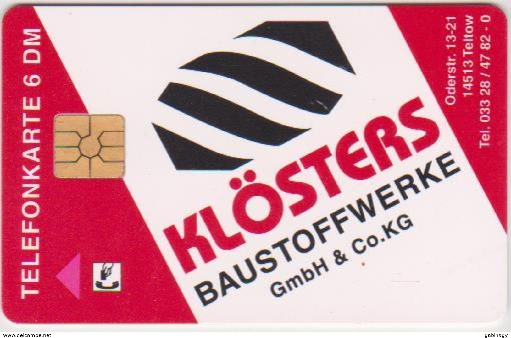 !!!!GERMANY-738 - O 1198 96 - 1.000EX. - Klösters Baustoffwerke (Baumaschinen) - O-Serie : Serie Clienti Esclusi Dal Servizio Delle Collezioni