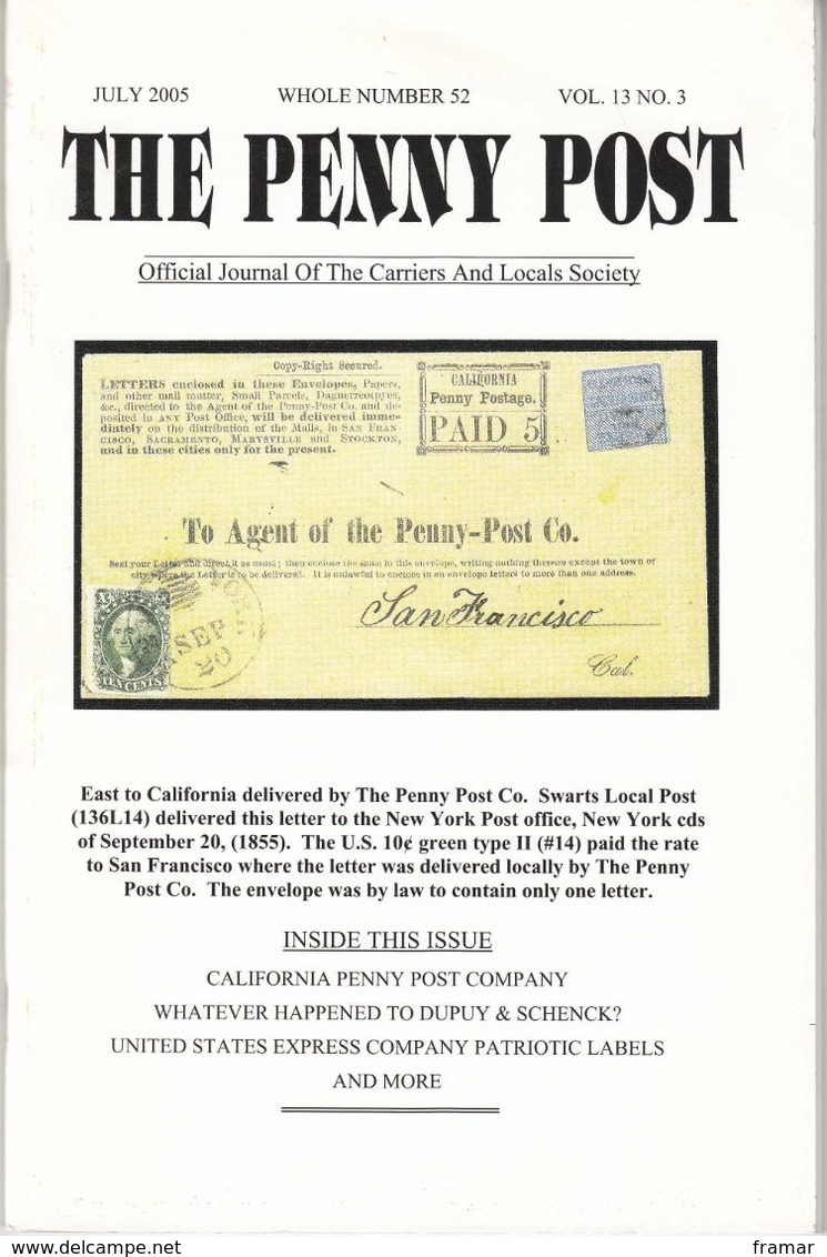 USA The Penny Post - Vol 50, 51, 52, 53 - Filatelie En Postgeschiedenis