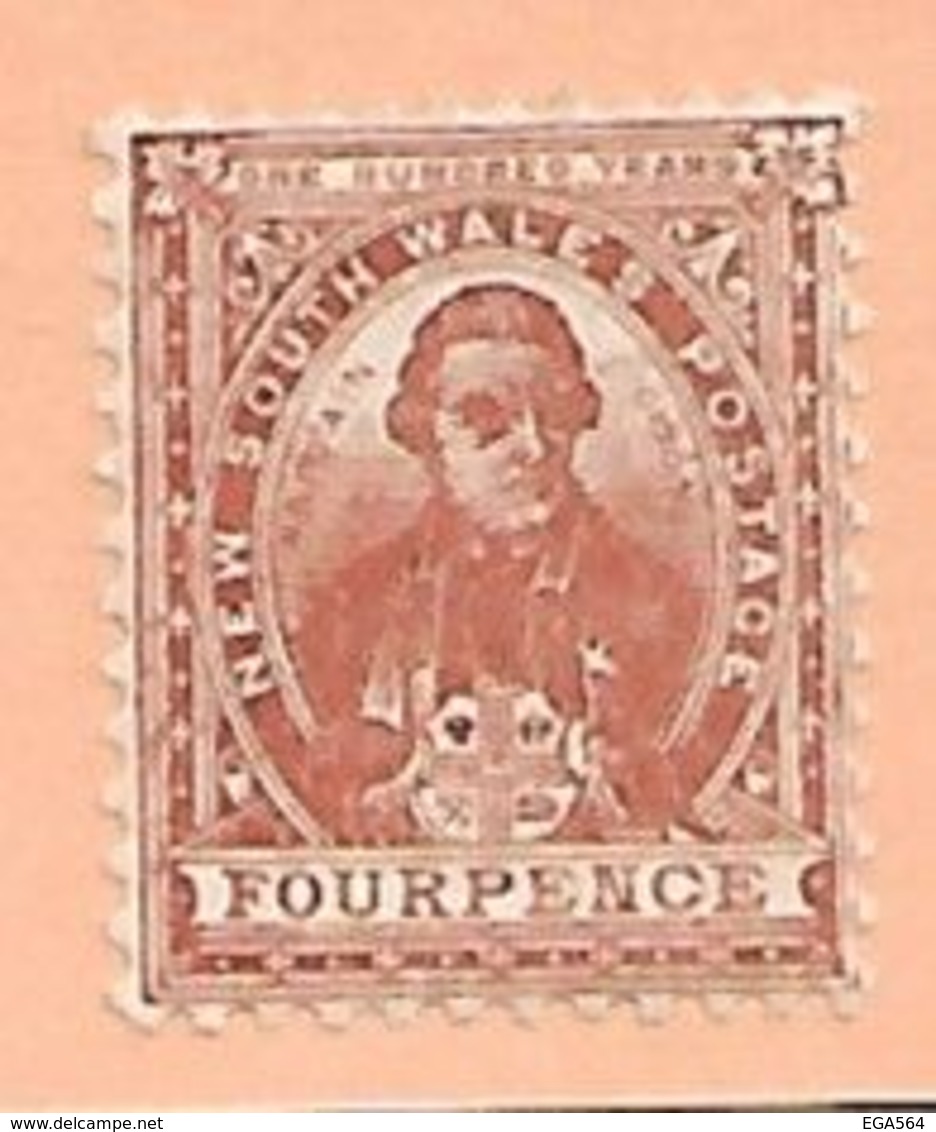 Rou10 - N.S.W - Yvert 61a De 1888 Neuf Avec Trace De Charnière- Portrait De James COOK. - Mint Stamps