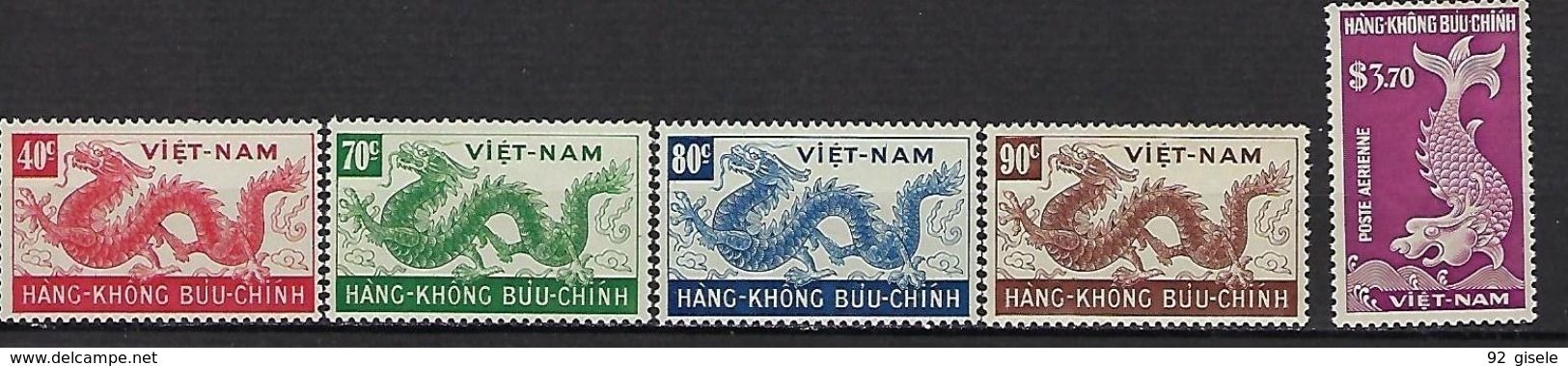 Viet-Sud Aerien YT 4 à 8 (PA) " Fête Des âmes Errantes " 1952 Neuf** MNH - Vietnam