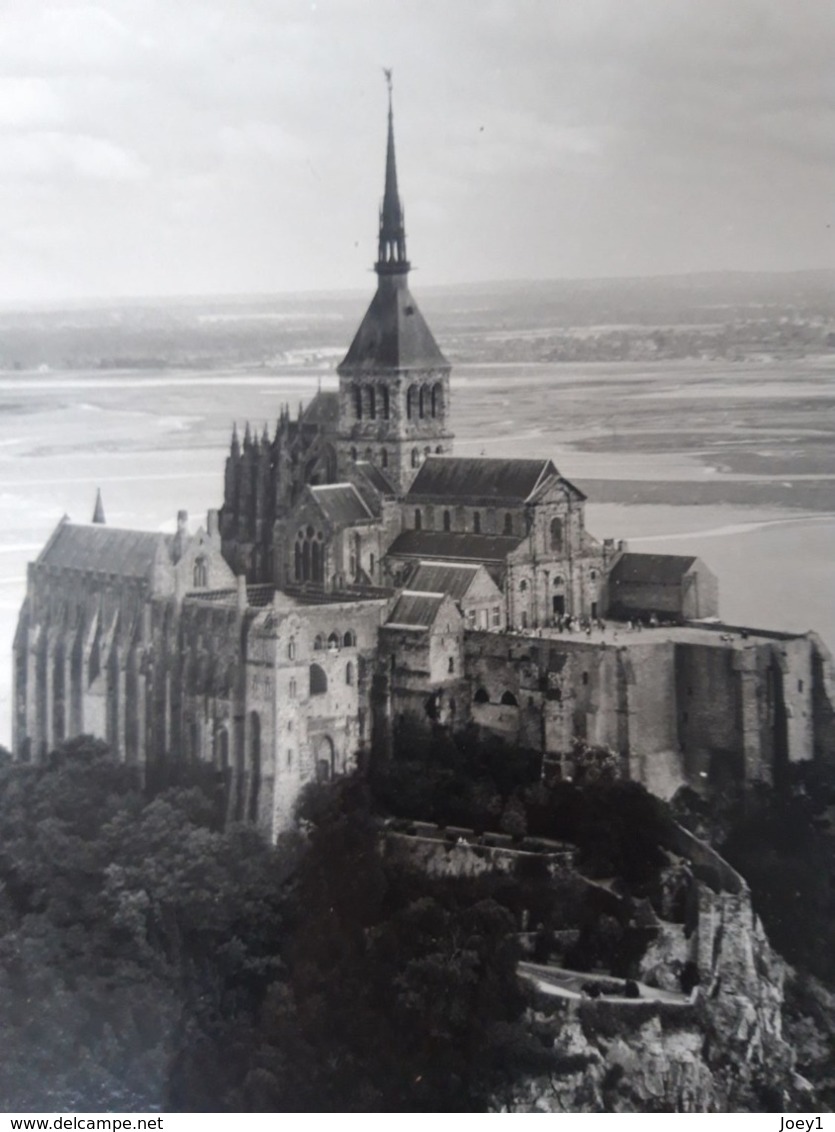 Photo Le Mont St Michel, Tirage Années 50 , Format 40/48 - Orte