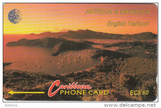 ANTIGUA & BARBUDA(GPT) - English Harbour, CN : 13CATD/B(silver Band, Normal 0), Tirage 15007, Used - Antigua Et Barbuda