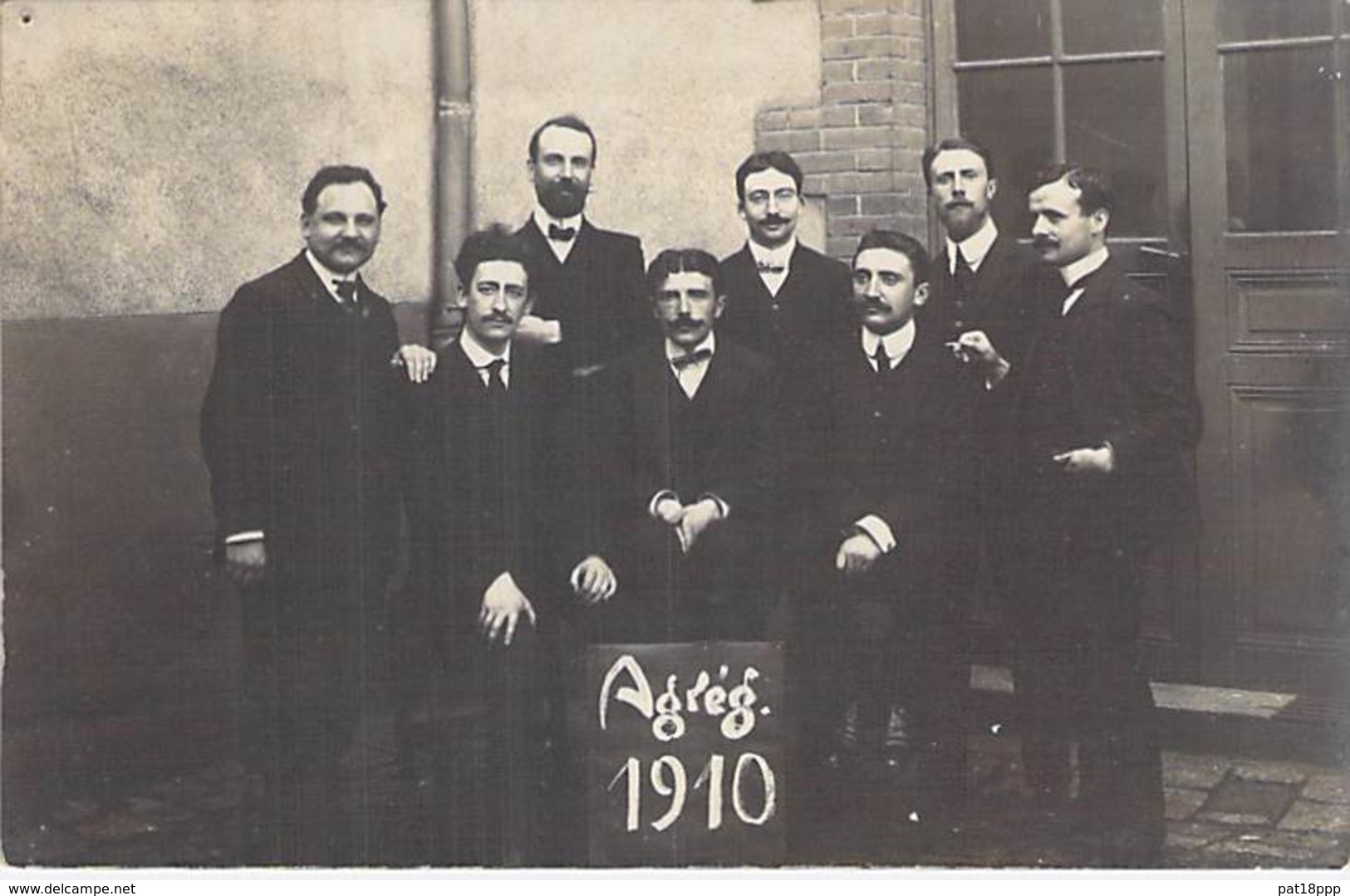 ** Carte Photo 1910 ** ENSEIGNEMENT ECOLES - 75 PARIS - AGREG. 1910 (Agrégation) Manque Précisions Dont La Section ... - Bildung, Schulen & Universitäten