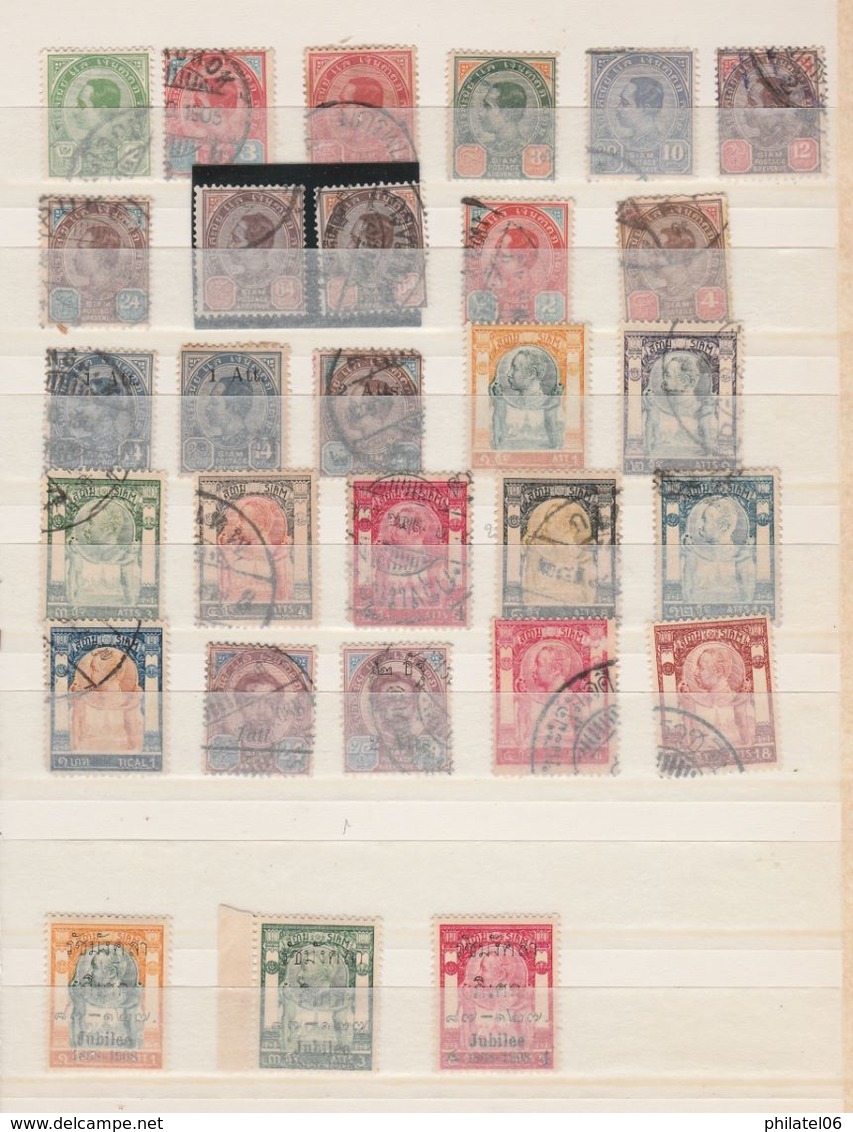 SIAM  NICE COLLECTION STAMPS MINT (MH* AND MNH**) AND USED  1300 EUROS YVERT CATALOG VALUE - Siam