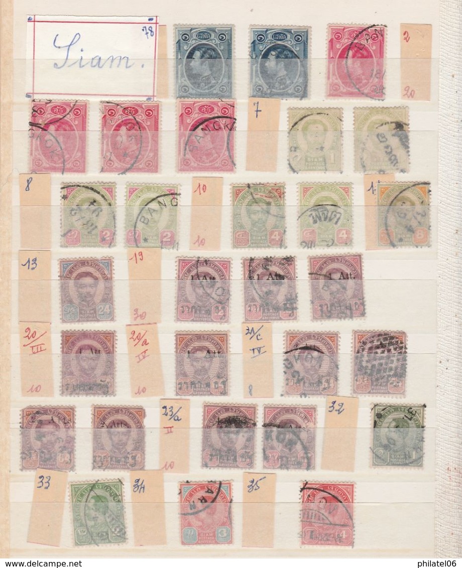 SIAM  NICE COLLECTION STAMPS MINT (MH* AND MNH**) AND USED  1300 EUROS YVERT CATALOG VALUE - Siam