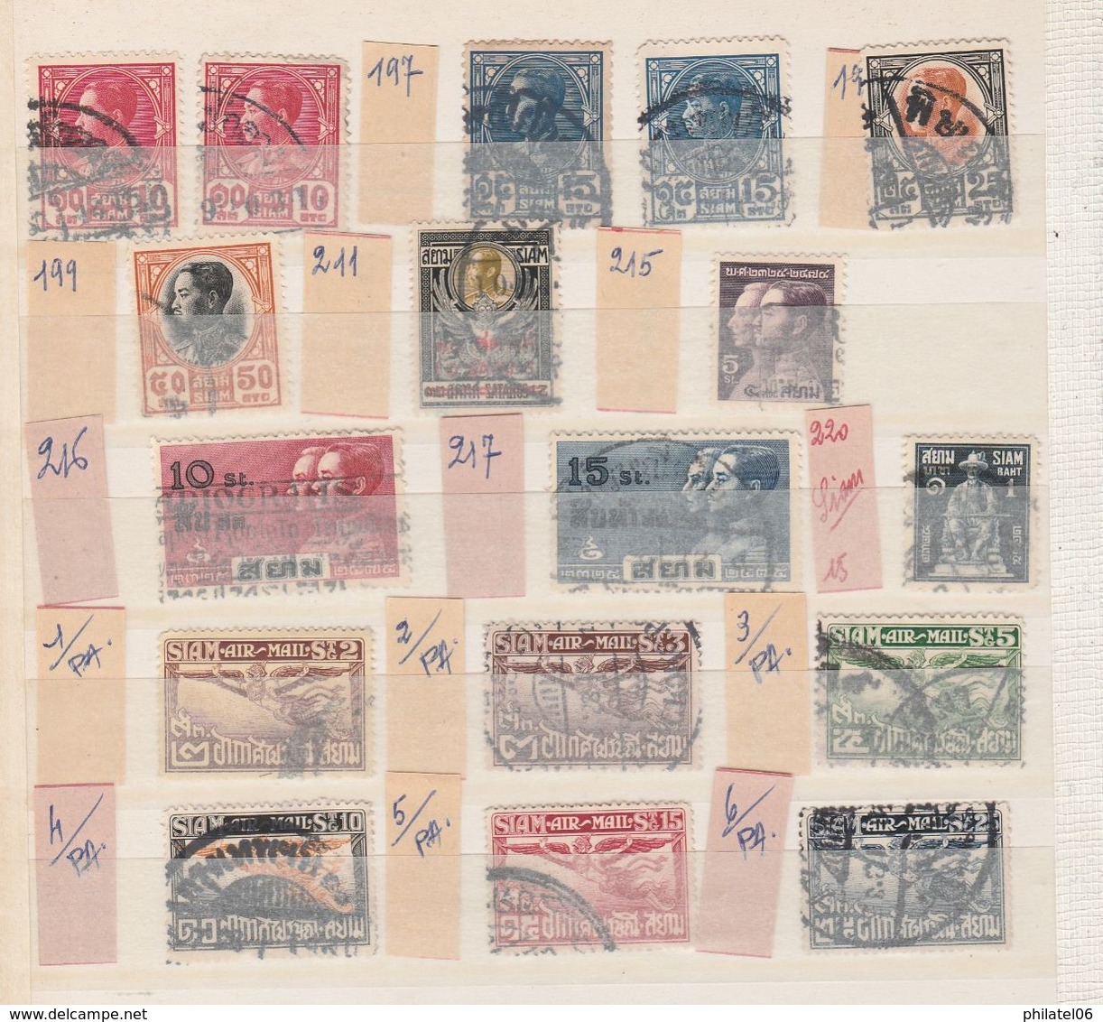 SIAM  NICE COLLECTION STAMPS MINT (MH* AND MNH**) AND USED  1300 EUROS YVERT CATALOG VALUE