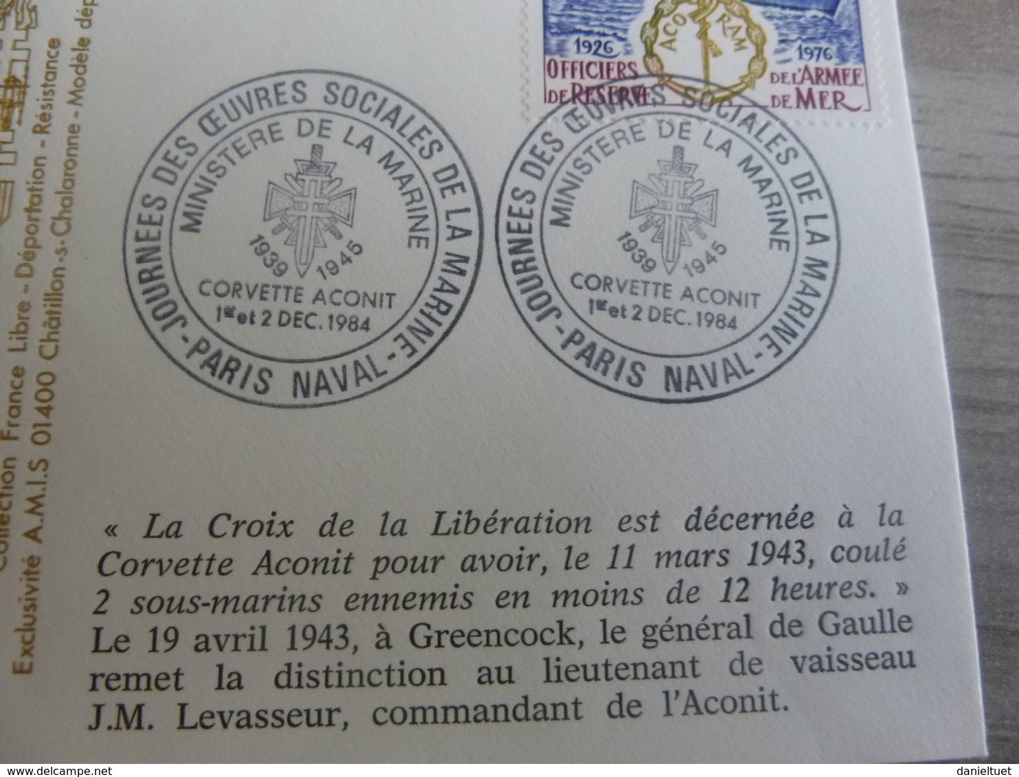 OEUVRES SOCIALES DE LA MARINE MINISTERE - Obj. 'Remember Of'