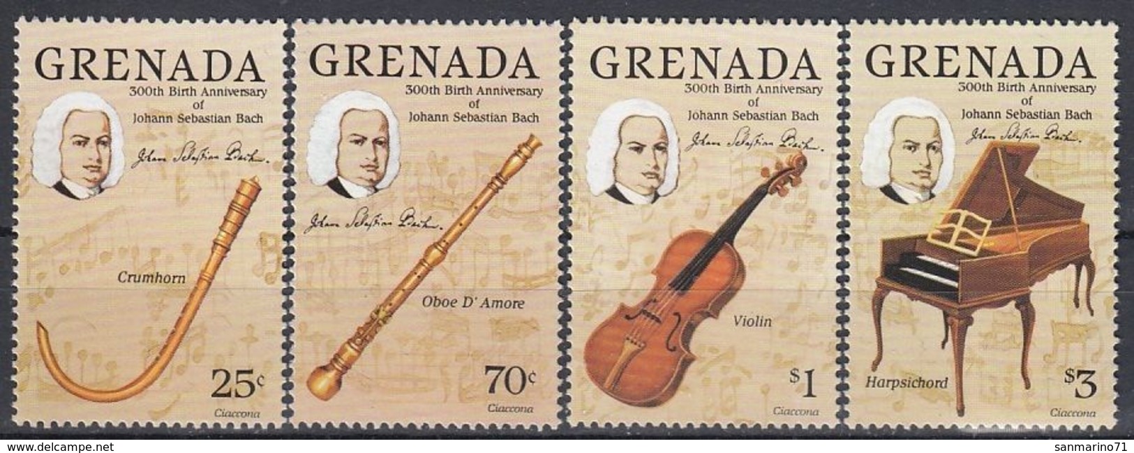 GRENADA 1403-1406,unused,music - Grenada (1974-...)