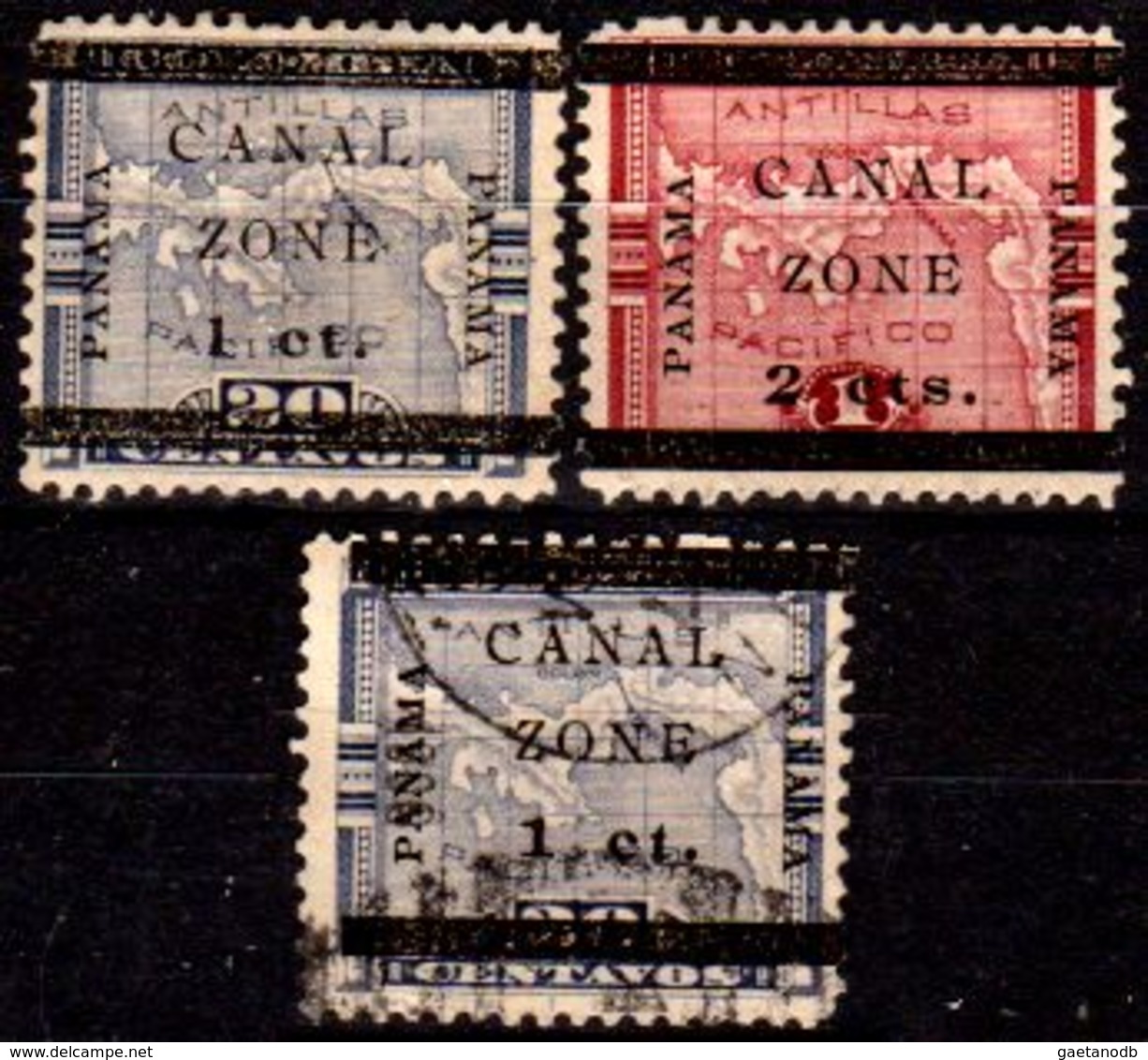 B6-Panama: Canal-Zone-1905 (+/o) Hinged/Used - Panama