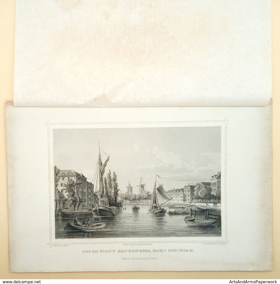 Schiedam Oud En Nieuw Mathenesse 1858/ Schiedam Old & New Mathenesse (NL) 1858. Rohbock, Hablitscheck - Arte