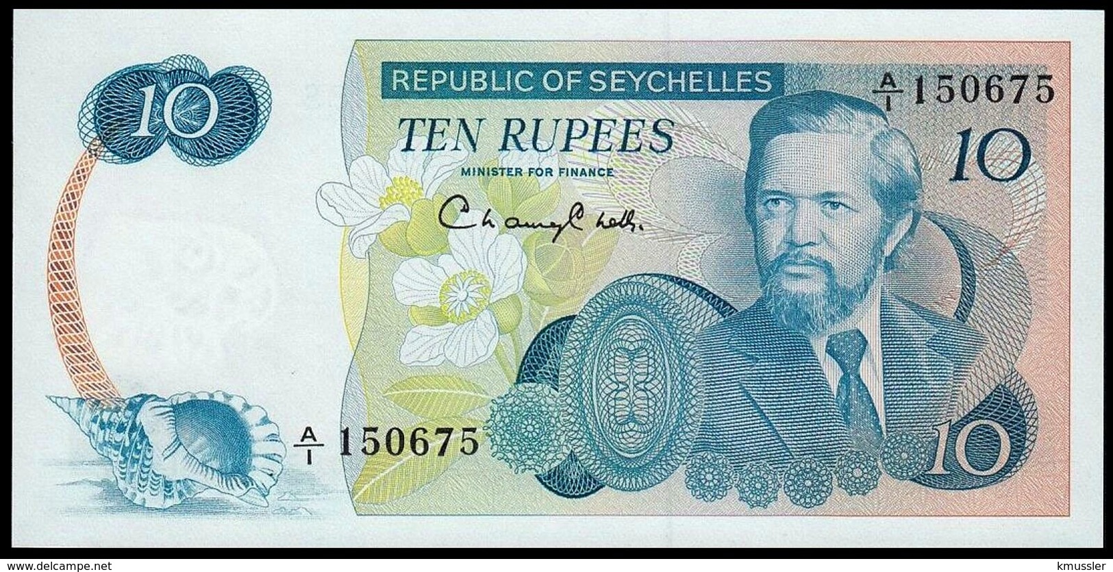 # # # Banknote Seychellen (Seychelles) 10 Rupees UNC # # # - Seychelles