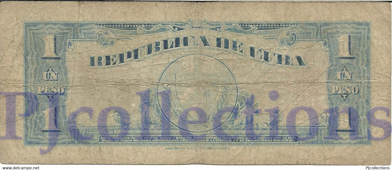 BANCO NACIONAL 1 PESO 1949/57 PICK 77a FINE - Cuba