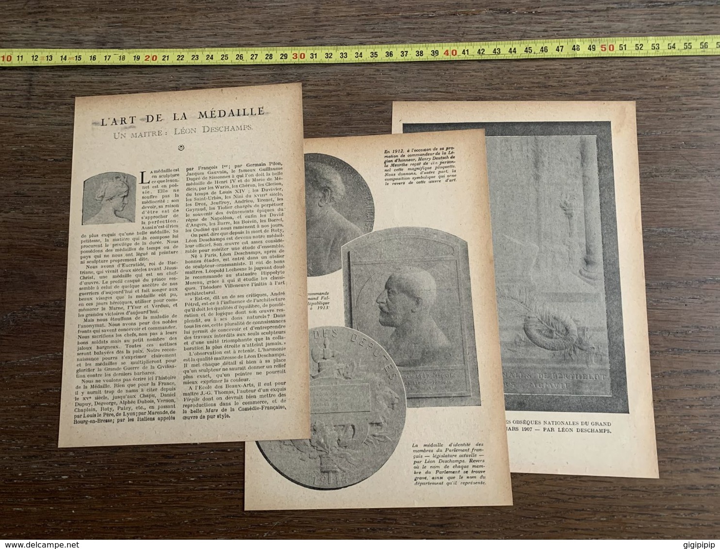 1918 JST L ART DE LA MEDAILLE UN MAITRE LEON DESCHAMPS PAR JACQUES DES GACHONS - Collections