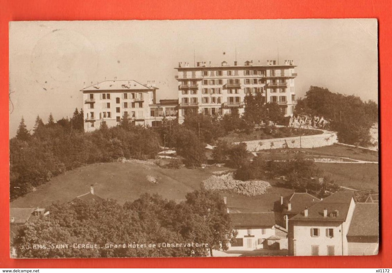 DUA-17 Saint-Cergues Grand Hôtel De L'Observatoire. Sepia. Circulé 1921 - Saint-Cergue