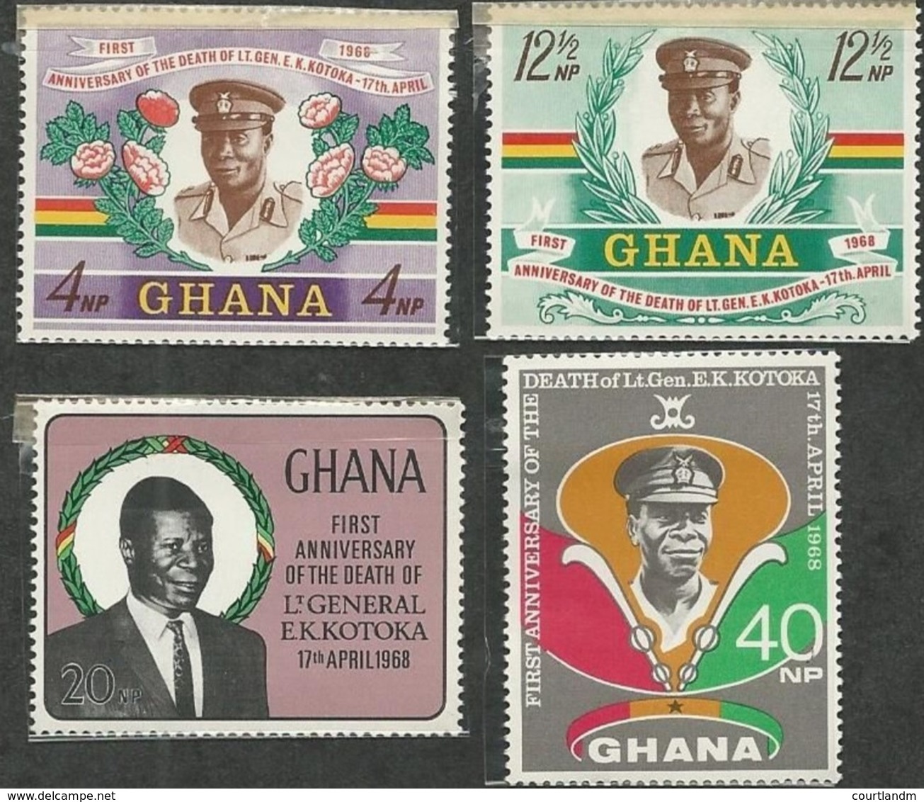 GHANA;GENERAL KOTOKA; REVOLUTION ANNIVERSARY - Ghana (1957-...)