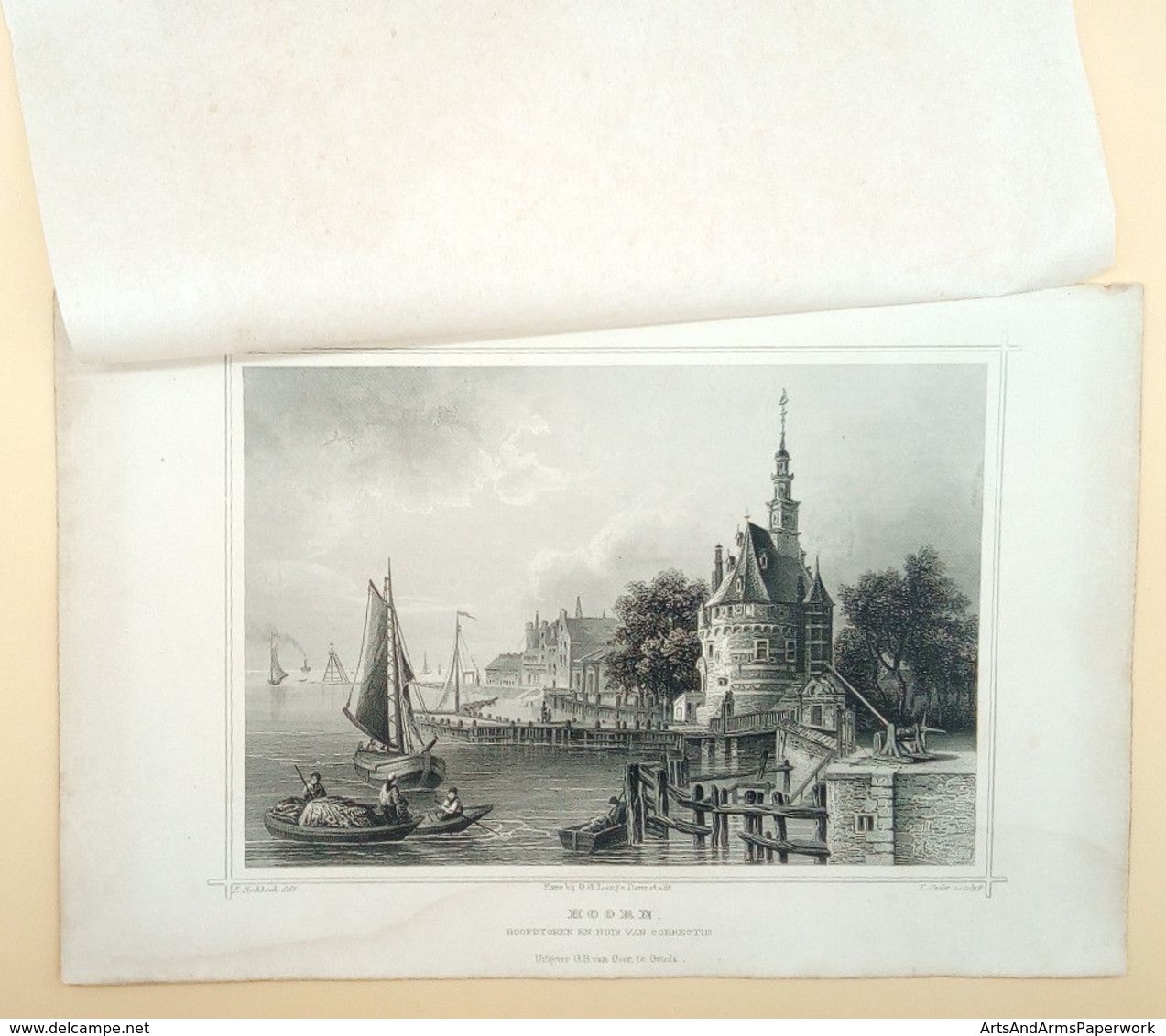 Hoorn, Hoofdtoren En Huis Van Correctie 1858/ Hoorn (NL) Main Tower And Disciplinary House 1858. Rohbock, Oeder - Arte