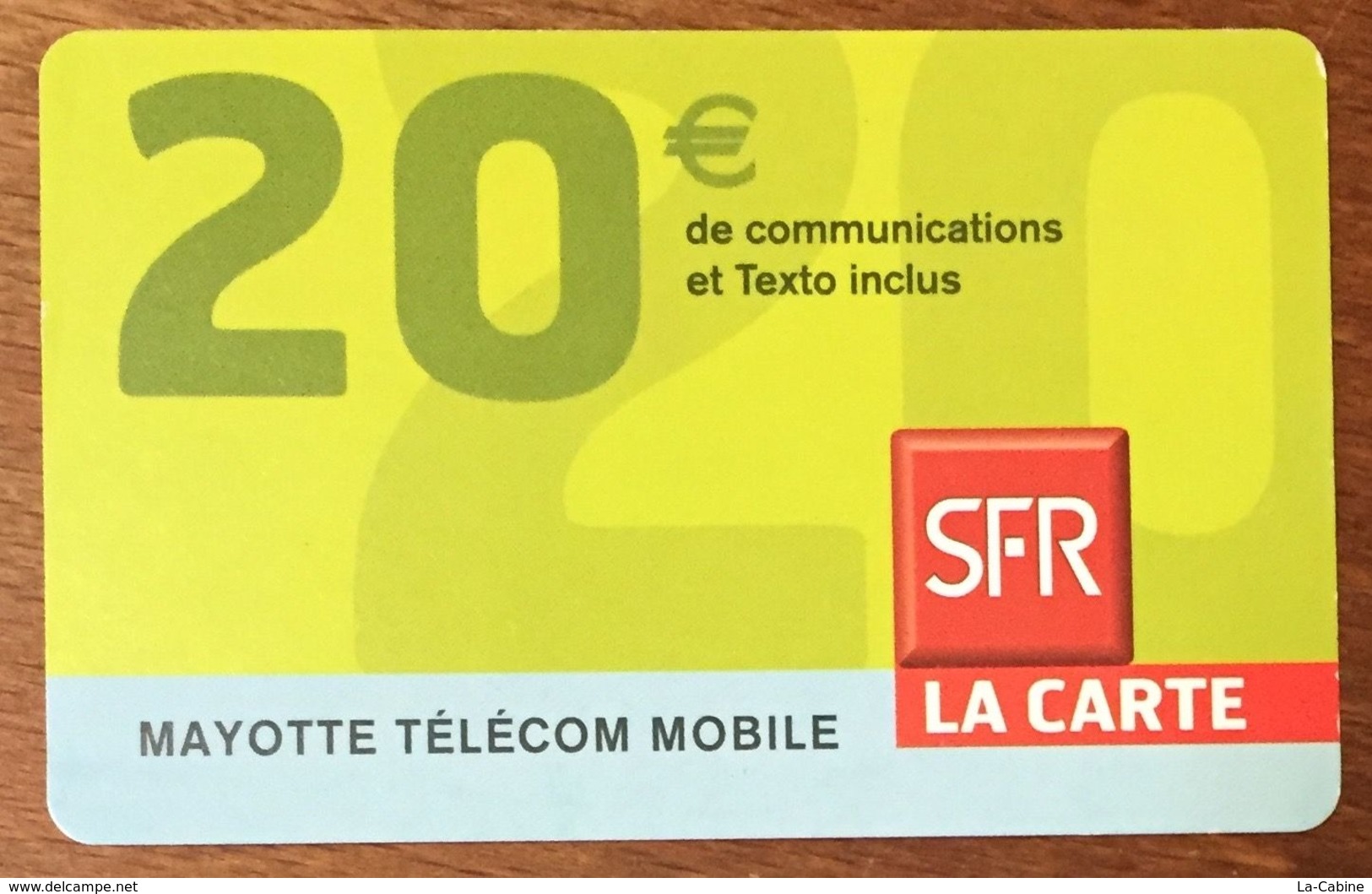 MAYOTTE SFR RECHARGE GSM 20 EUROS PRÉPAYÉE EXP 05/10 PREPAID CARTE À CODE PHONECARD CARD - Réunion