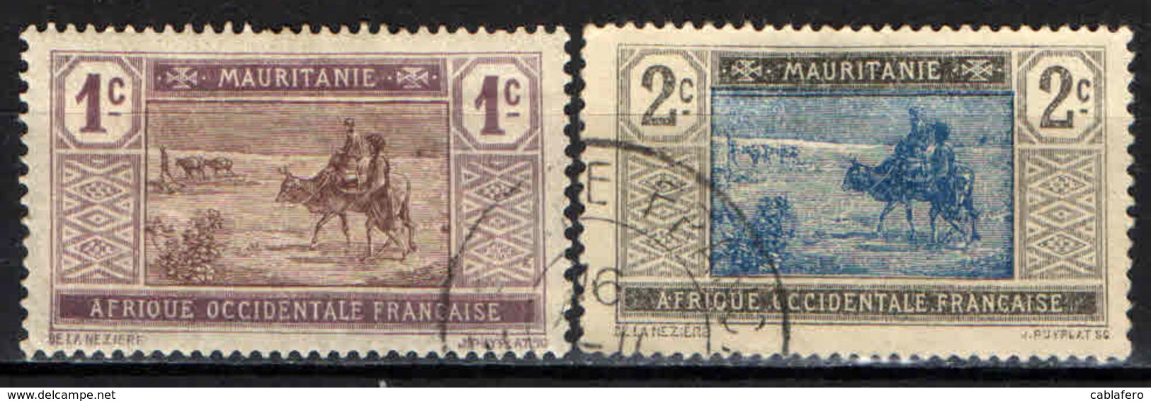 MAURITANIA - 1913 - ATTRAVERSANDO IL DESERTO - USATI - Used Stamps