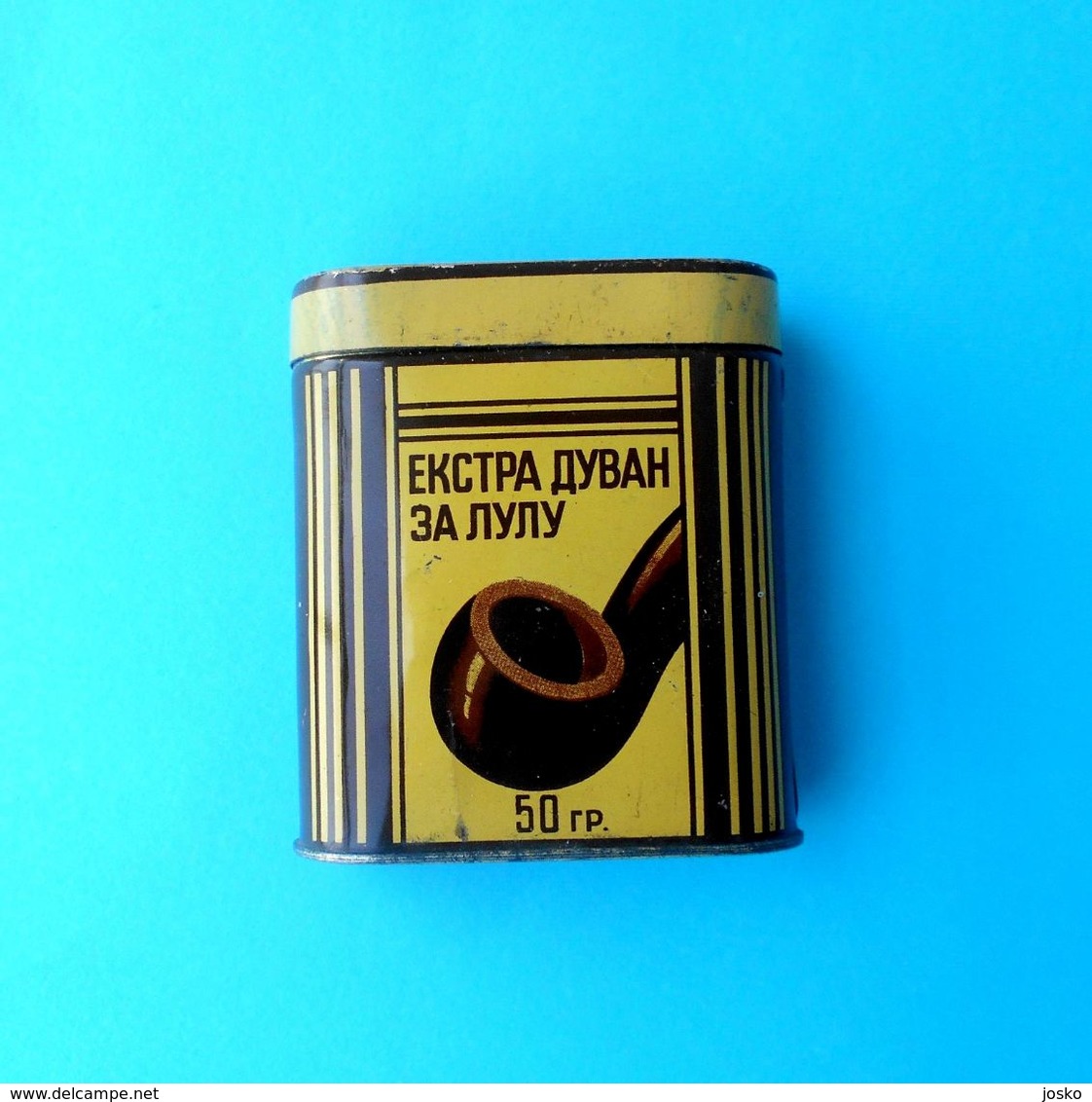 EXTRA PIPE TOBACCO - Yugoslavian Kingdom Vintage Tobacco Tin Box 1920's * Tabak Cigarette Cigarettes Zigaretten - Schnupftabakdosen (leer)