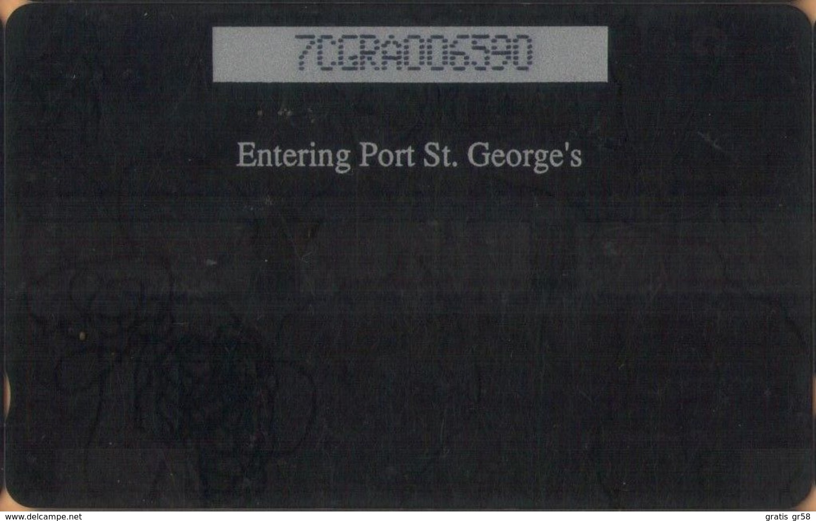 Grenada - GPT, GRE-7A, 7CGRA, Port St Georges, 10 EC$, Ports, 10,000ex, 1993, Used As Scan - Grenade