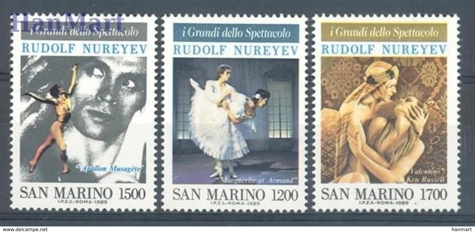 San Marino 1989 Mi 1424-1426 MNH ( ZE2 SMR1424-1426 ) - Danza