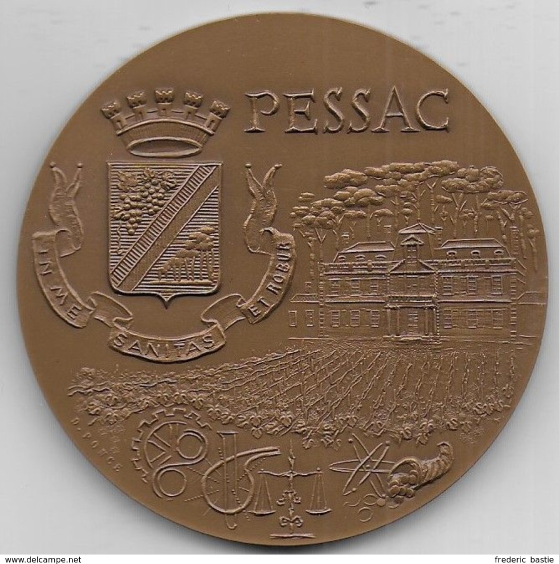 Grande Médaille En Bronze Du Jumelage PESSAC  BURGOS  1986 - Sonstige & Ohne Zuordnung
