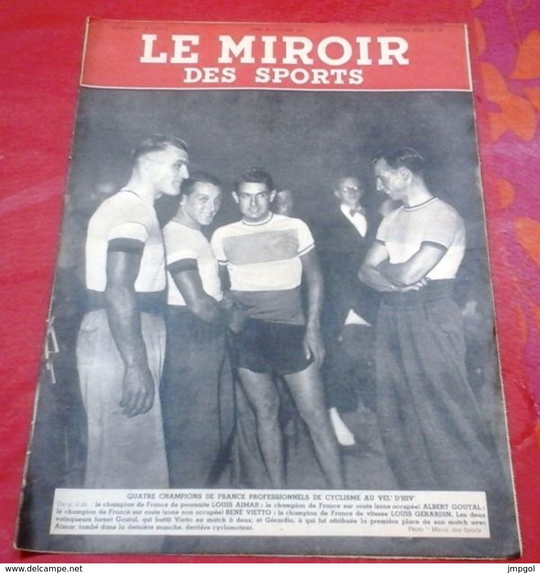 Miroir Des Sports N°29 Octobre 1941 Sport Sous L'Occupation Edmond Delfour Rouen Elite Allemande Boxe Football à Paris - Sport