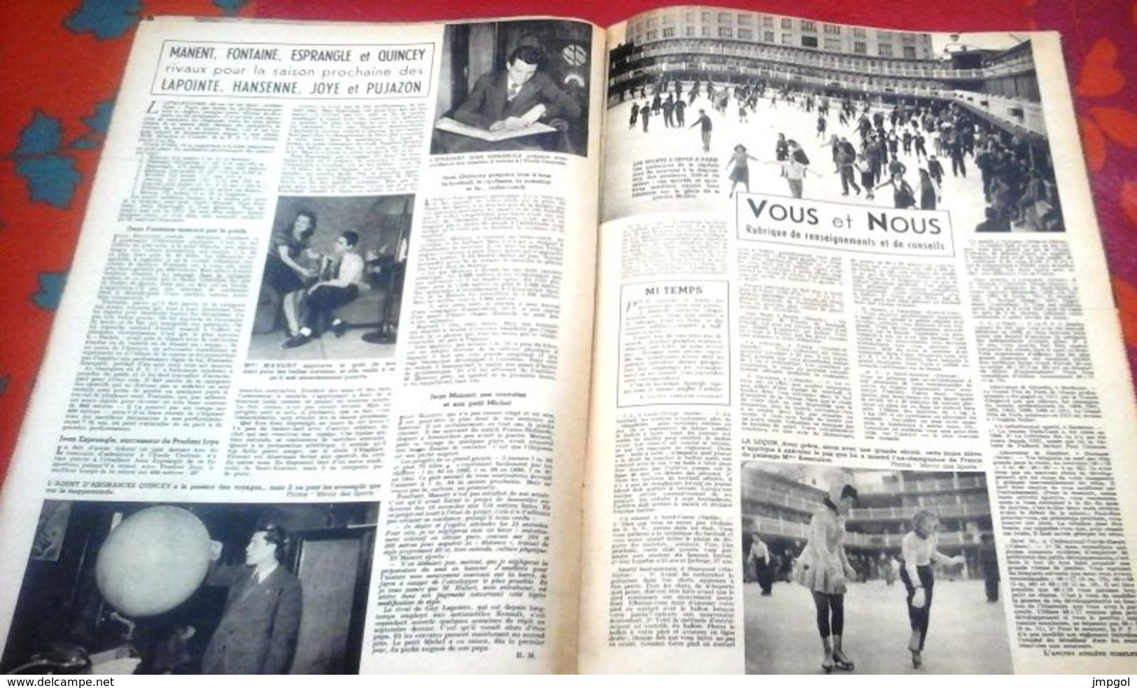 Miroir Des Sports N°34 Novembre 1941 Sport Sous L'Occupation Phalange Sportive Pompiers De Paris,Football Zone Occupée - Sport